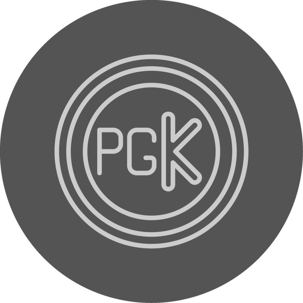 Papua New Guinean Kina Sign Outline Style Icon vector