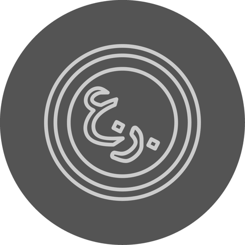 Omani Rial Sign Outline Style Icon vector
