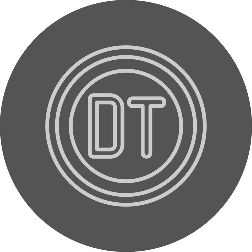 Tunisian Dinar Sign Outline Style Icon vector