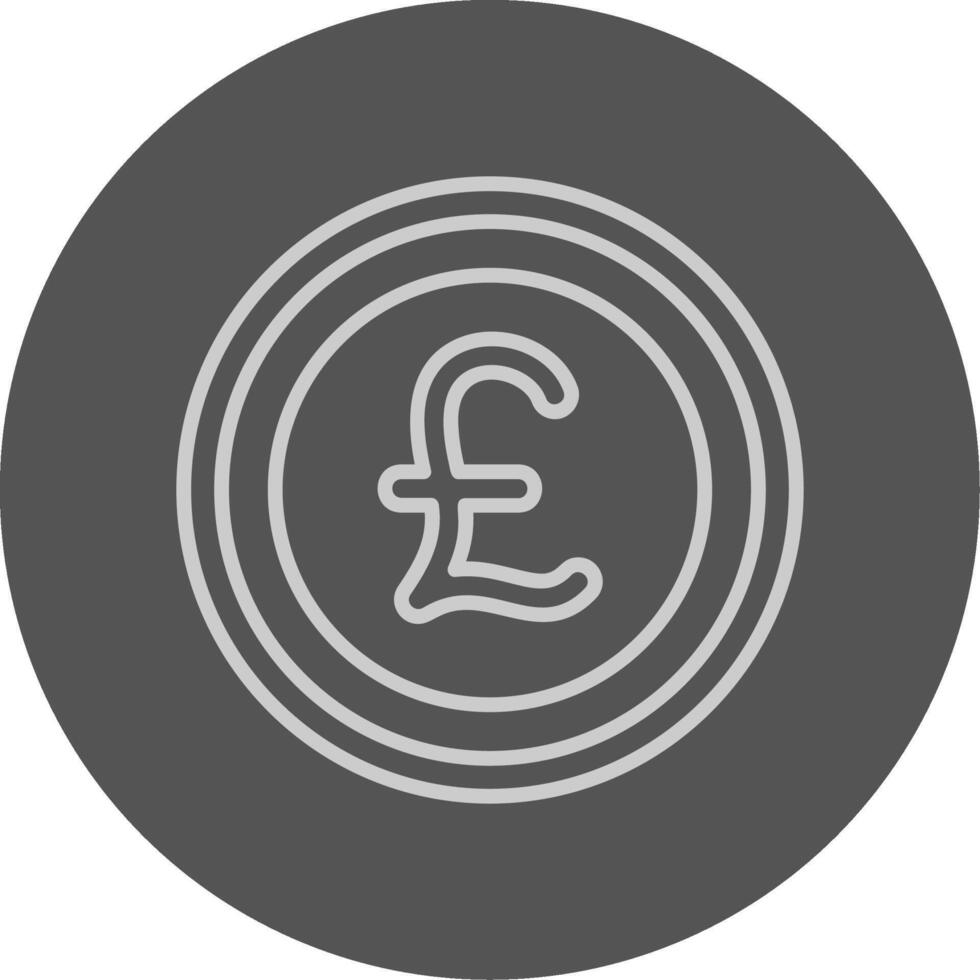 British Pound Sterling Sign Outline Style Icon vector