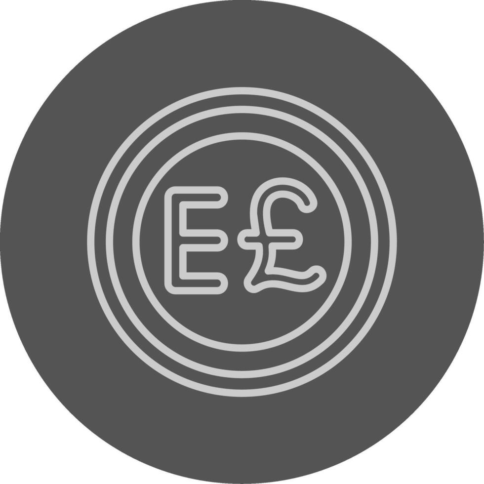 Egypt Currency Sign Outline Style Icon vector