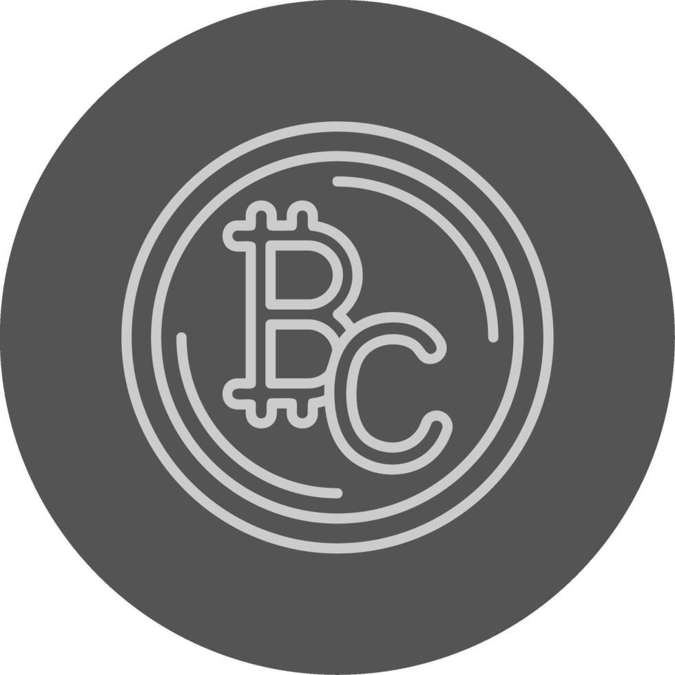 Bitcoin Cash Outline Style Icon vector