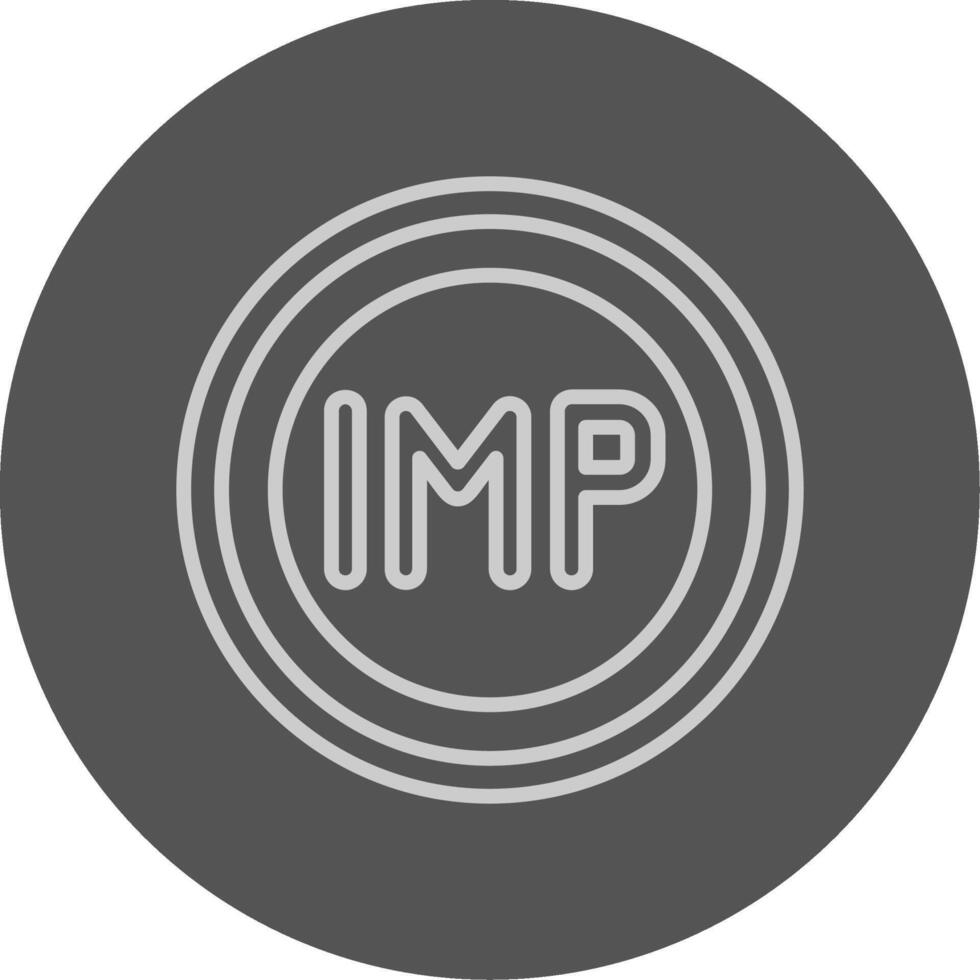 Isle of Man Pound Sign Outline Style Icon vector