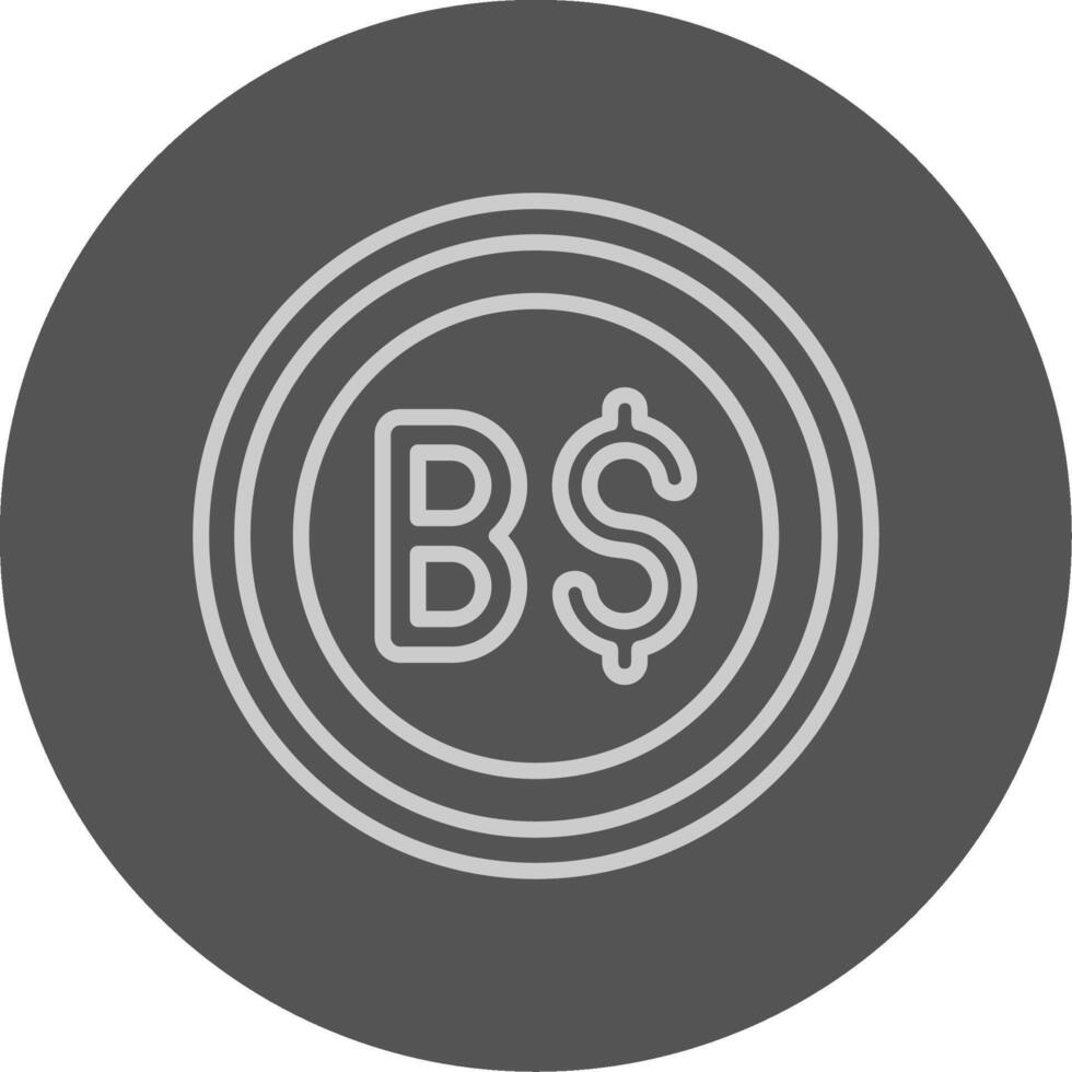 Brunei Dollar Sign Outline Style Icon vector
