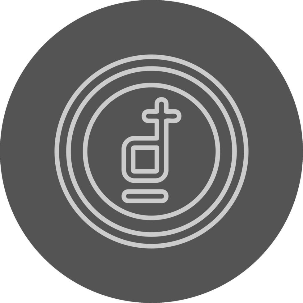 Vietnamese Dong Sign Outline Style Icon vector