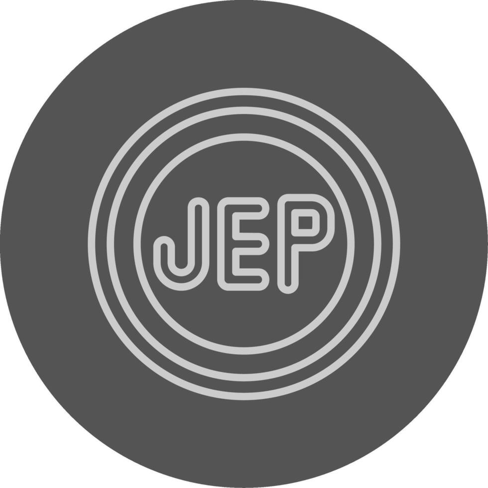 Jersey Pound Sign Outline Style Icon vector