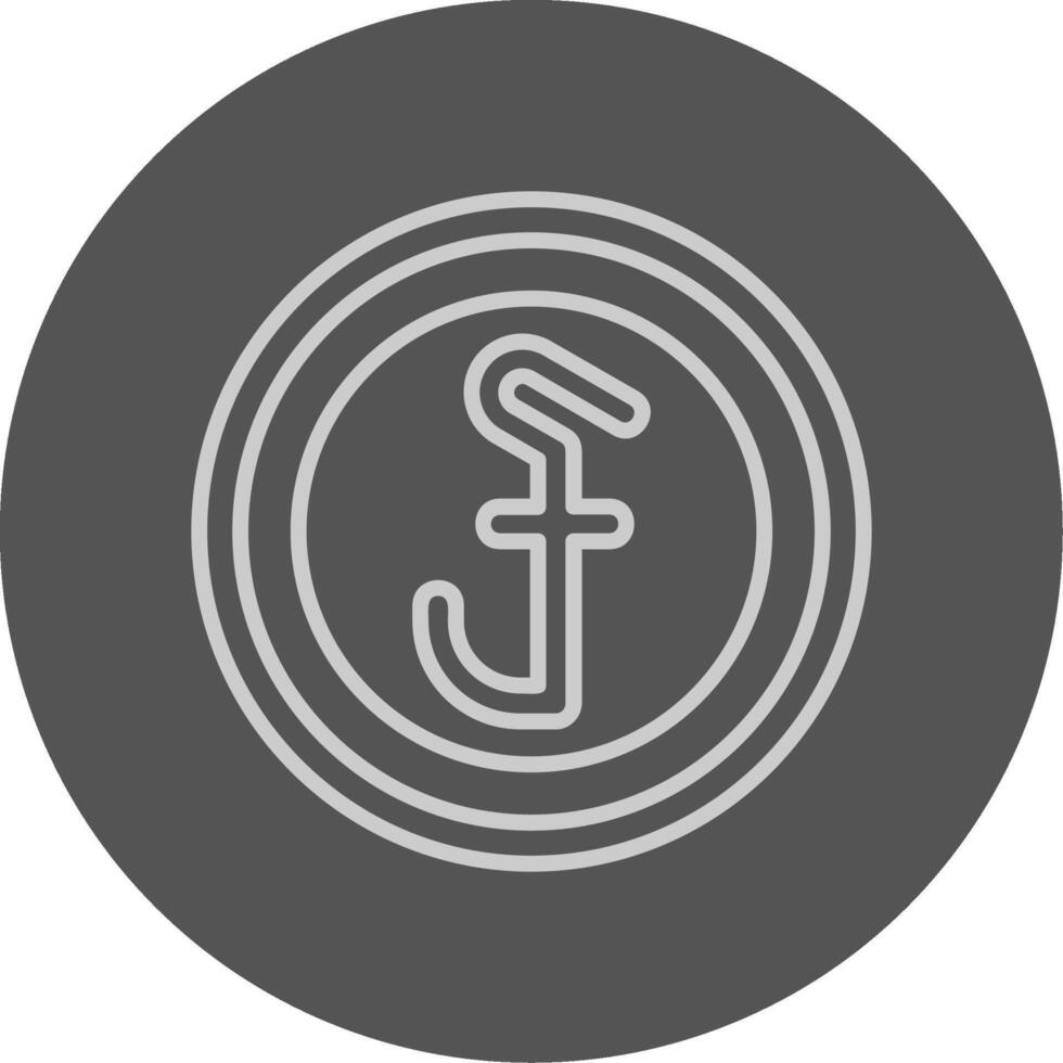 Cambodian Riel Sign Outline Style Icon vector
