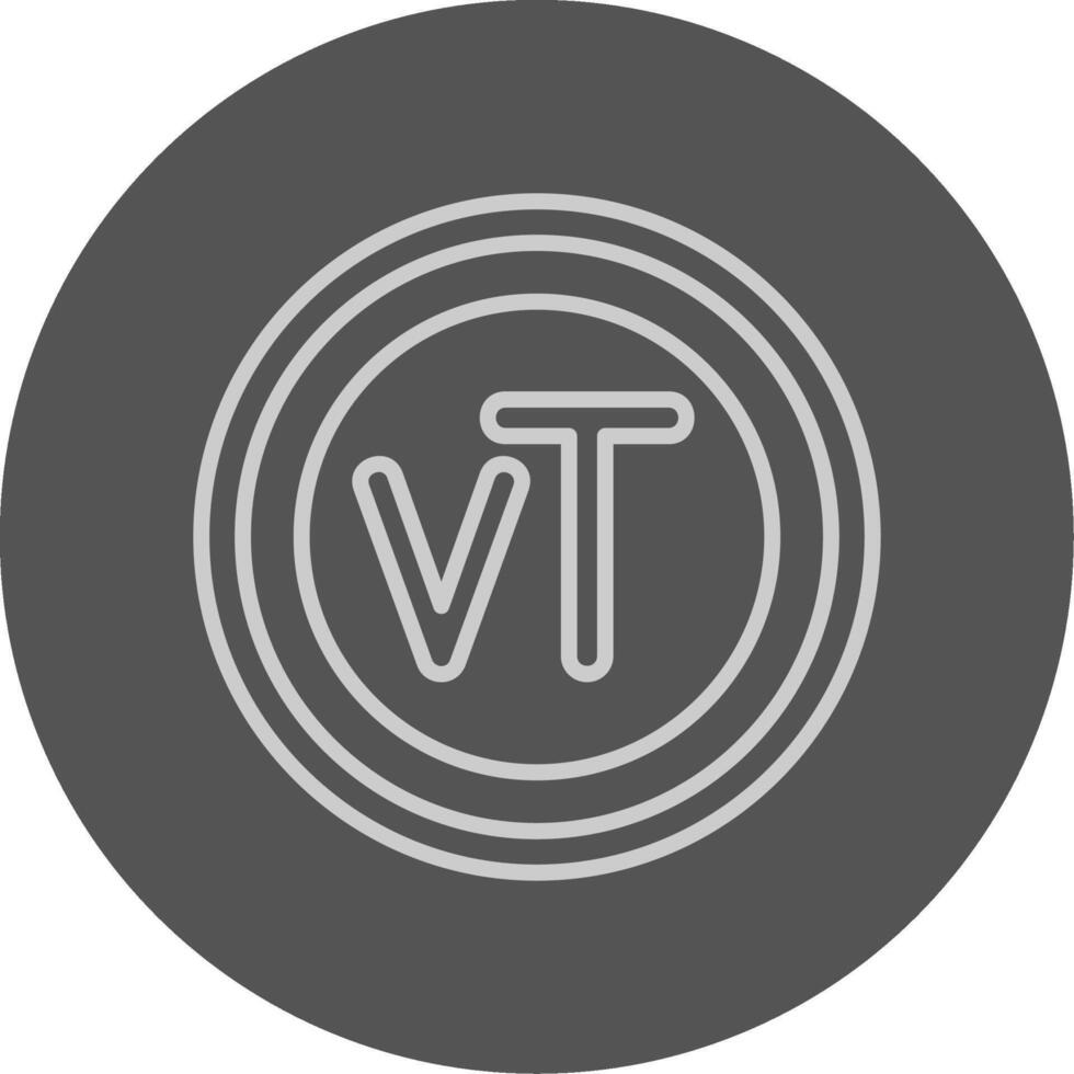 Vanuatu Vatu Sign Outline Style Icon vector