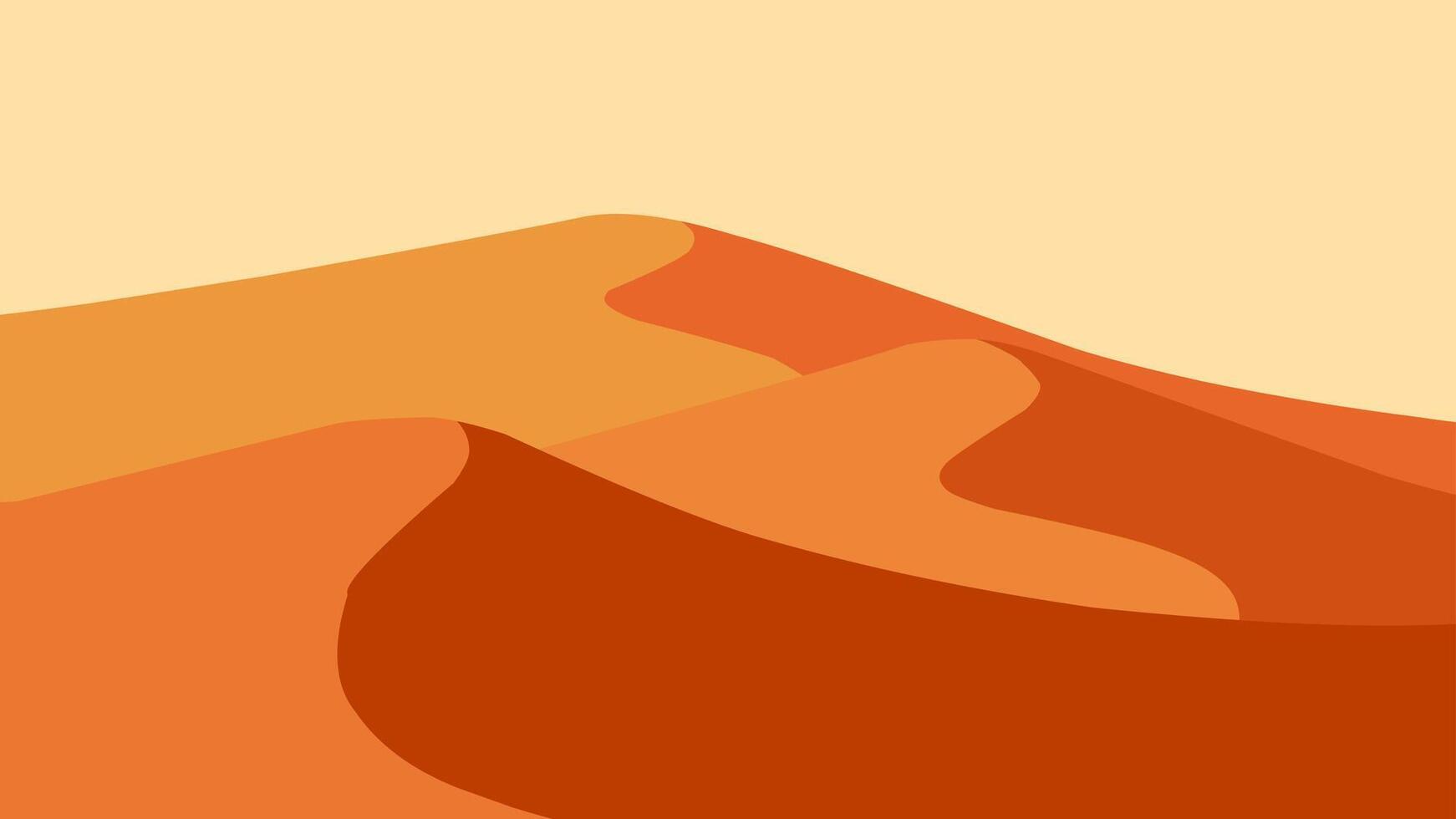 Landscape illustration of sand desert vector