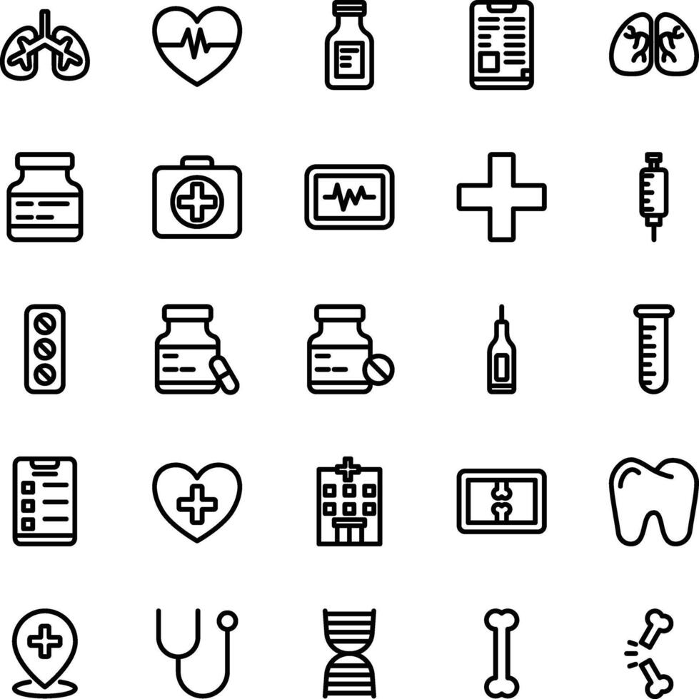 Icon Health Care Outline vector