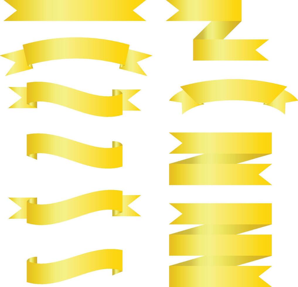 Gold Gradient Ribbon vector