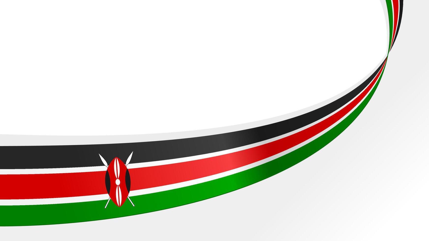 wavy kenya flag background with copy space for text. kenya independence day vector