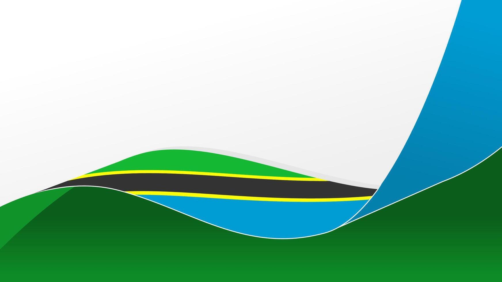 wavy tanzania flag background with copy space for text. tanzania national day vector