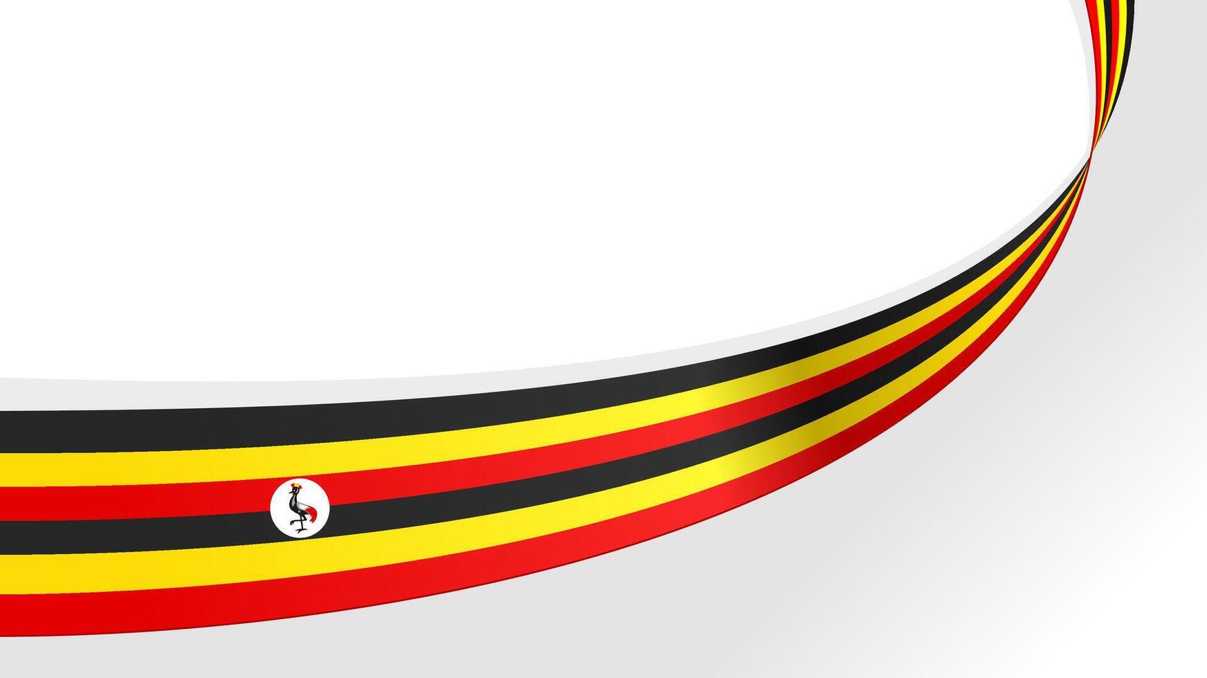 wavy uganda flag background with copy space for text. uganda independence day vector