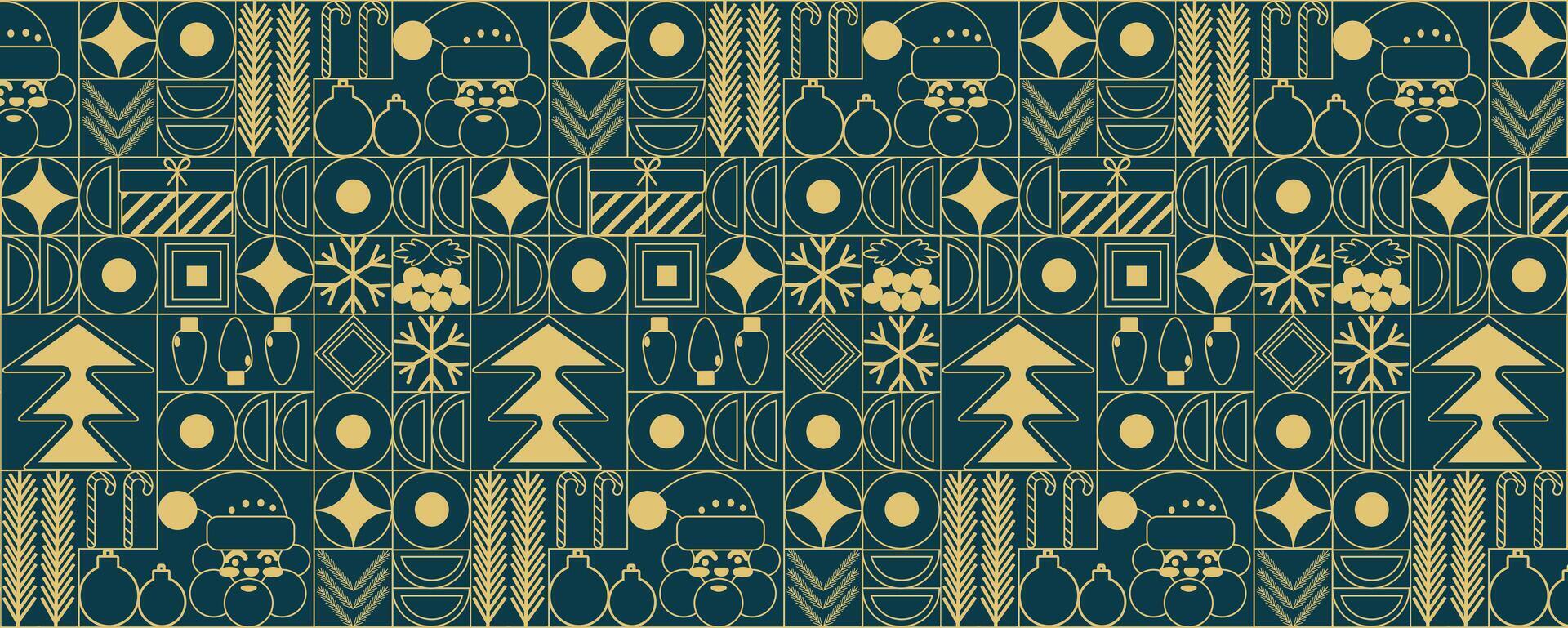 Christmas abstract. Christmas geometric background. Christmas pattern line elements. Merry Christmas and Happy New Year abstract line design. Mosaic and Scandinavian style. vector