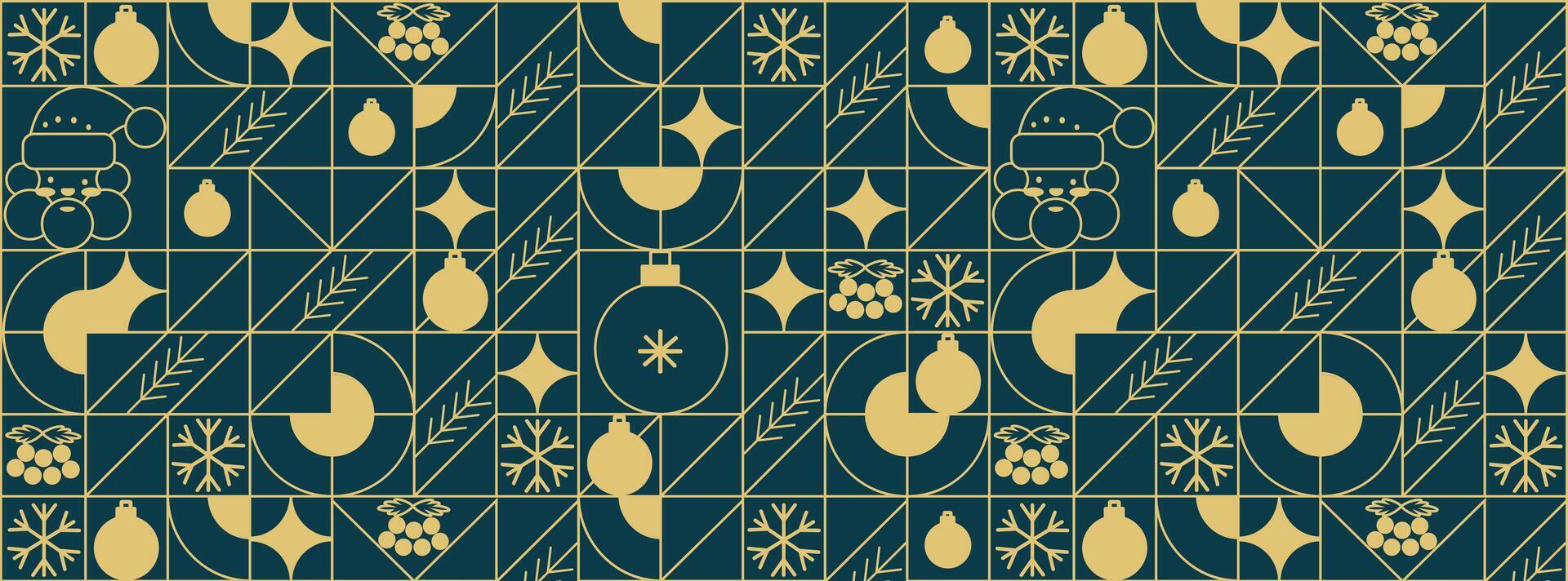 Christmas abstract. Christmas geometric background. Christmas pattern, with simple line elements. Merry Christmas and Happy New Year abstract line design. Mosaic and Scandinavian style. vector
