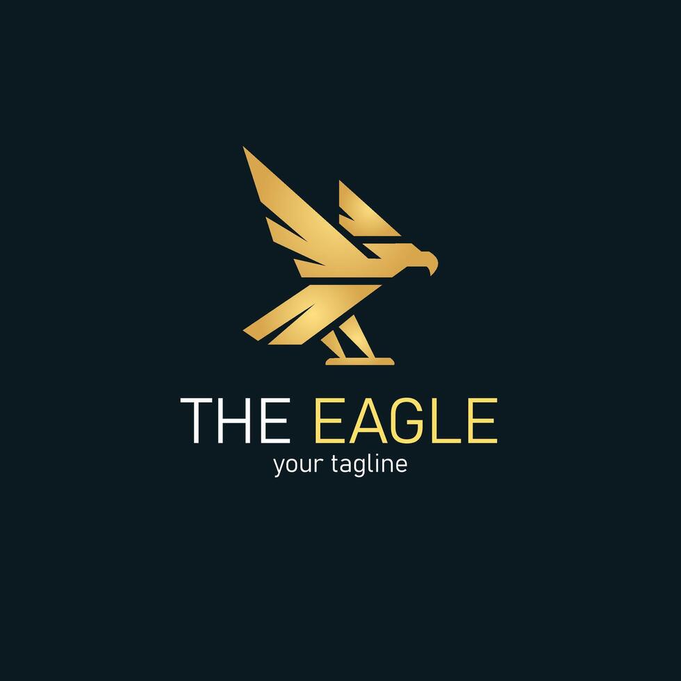 Modern Winged Eagle Logo Soaring Towards Excellence vector