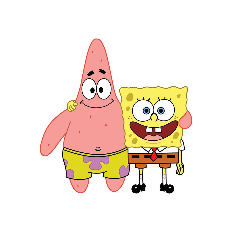 Bestfriend Spongebob and Patric vector