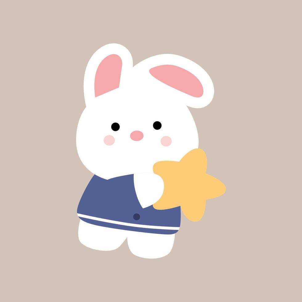 Rabbit With Stars vector
