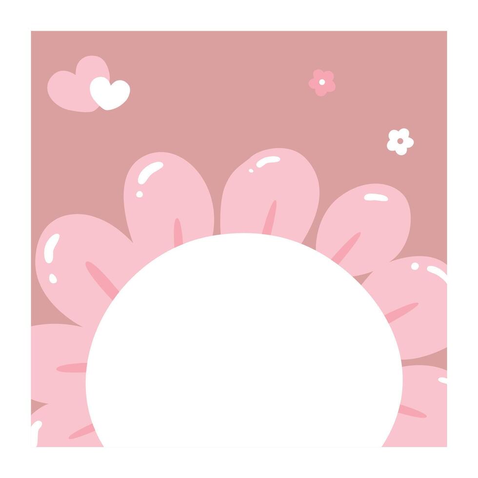 Pink Flower Notes Background vector
