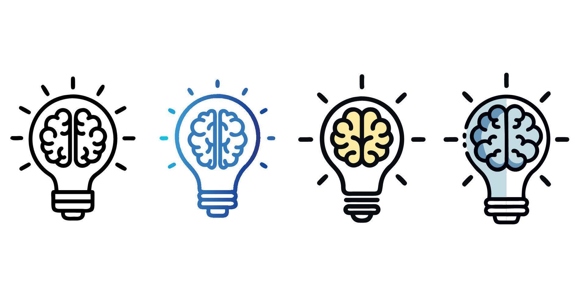 Idea icon set vector