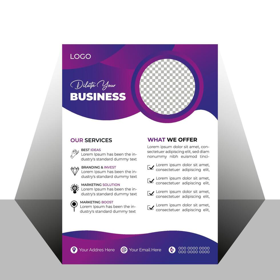 Professional business flyer poster template design vector