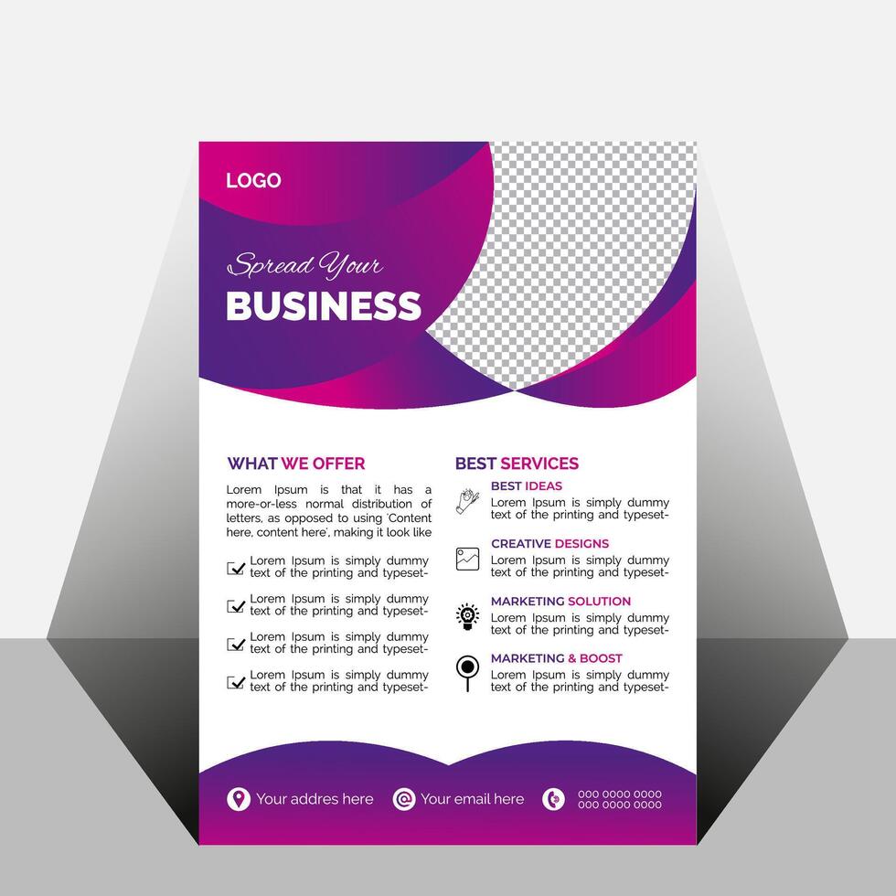 Creative business flyer poster design vector