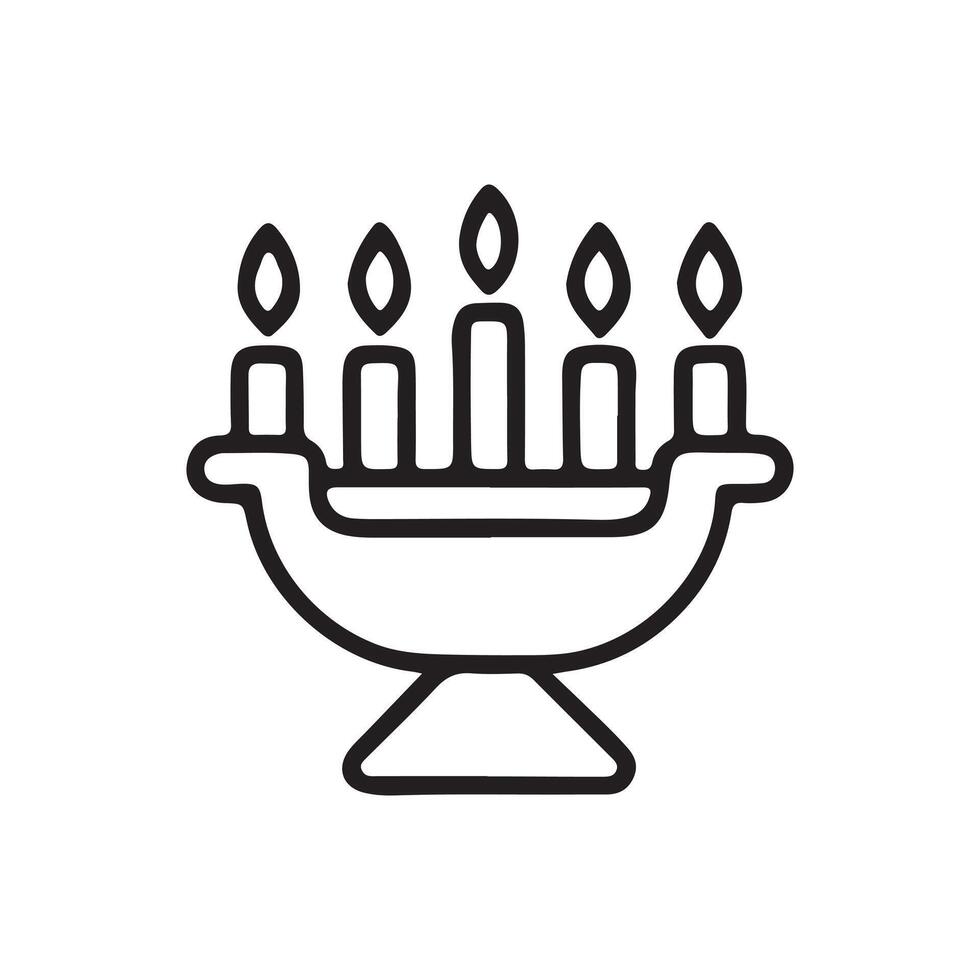 Kwanzaa icon outline. vector