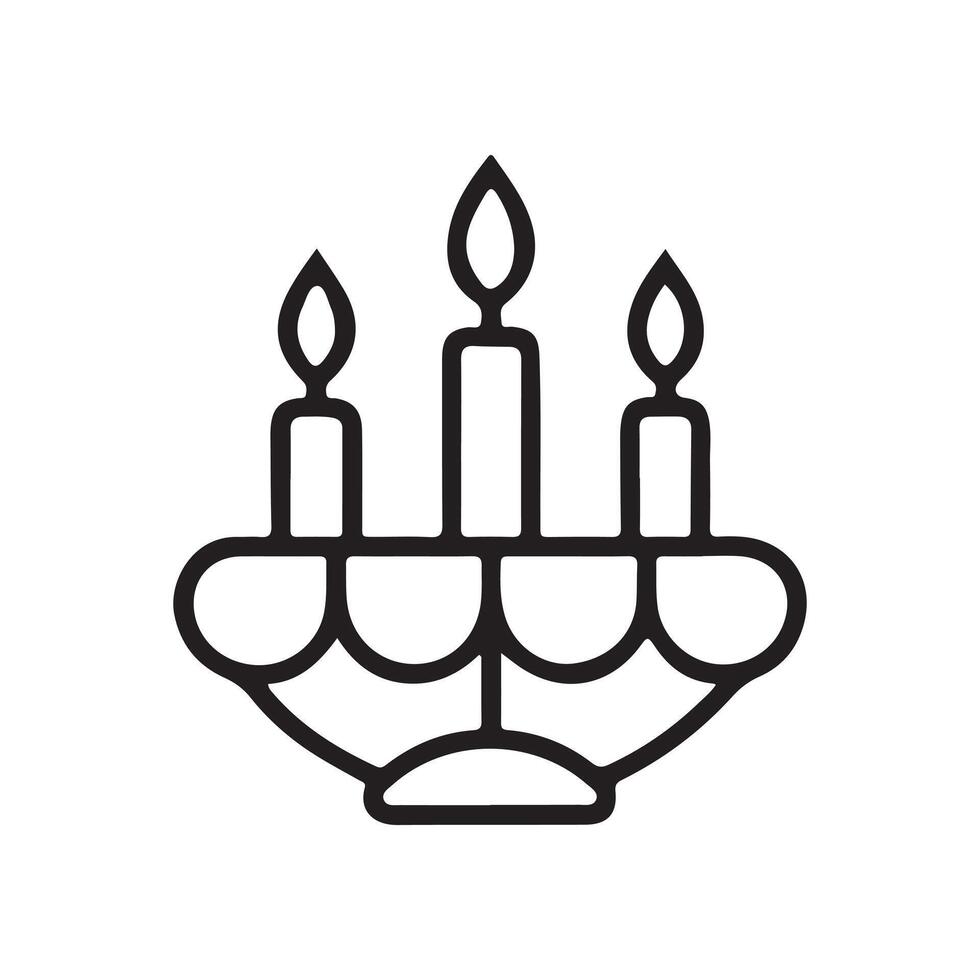 Kwanzaa icon lineart. vector