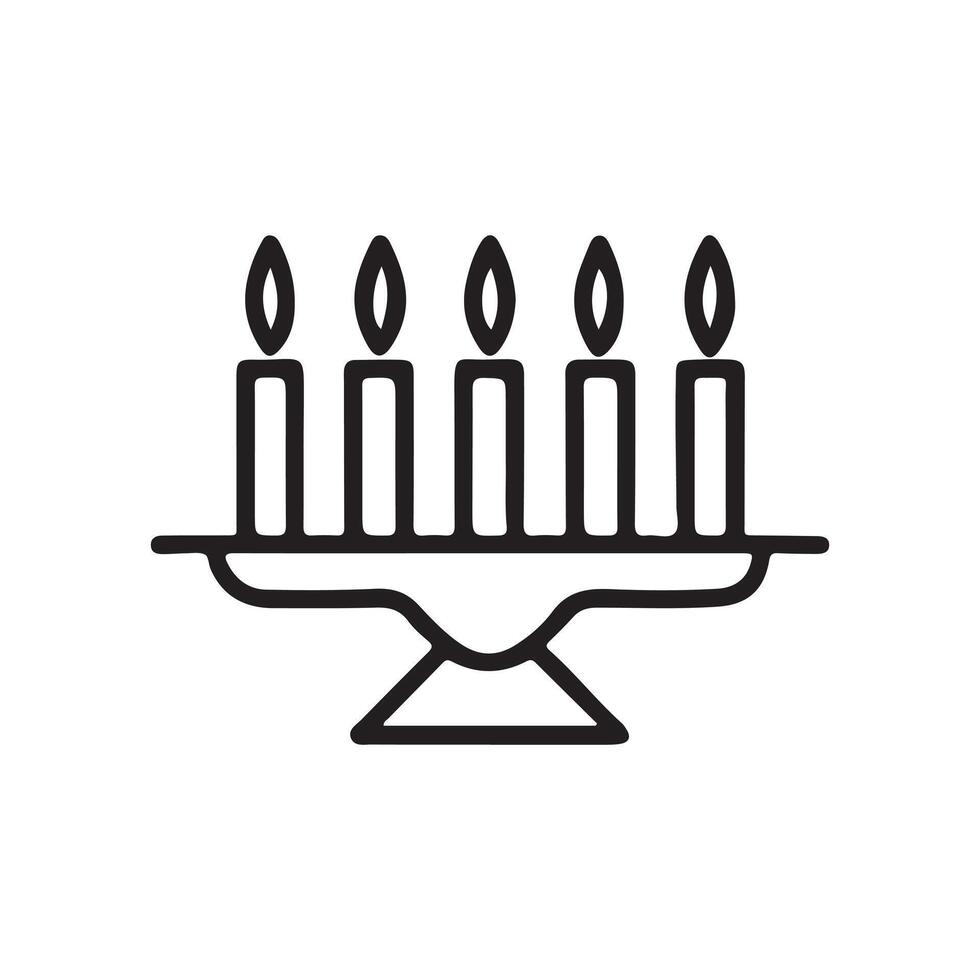 Kwanzaa icon outline. Kwanzaa logo design. vector