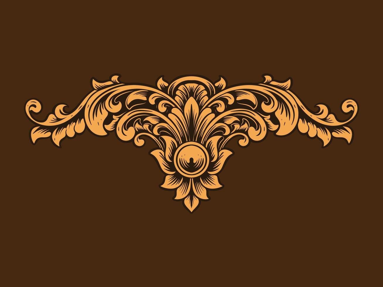 Ornament frame Floral Wedding Decoration vector