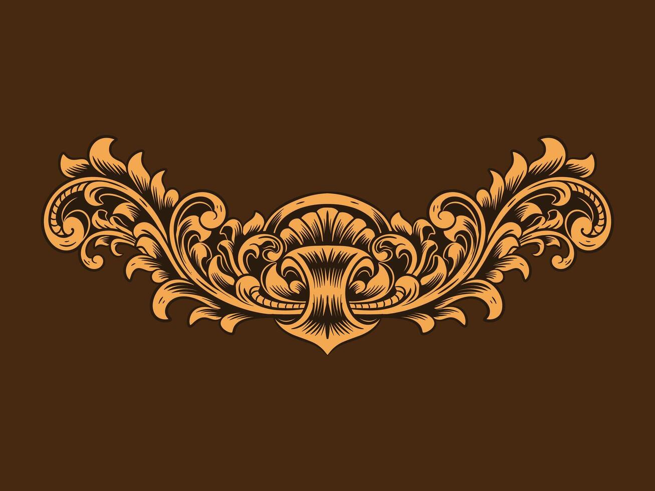 Luxury ornament floral Illustration editable color vector