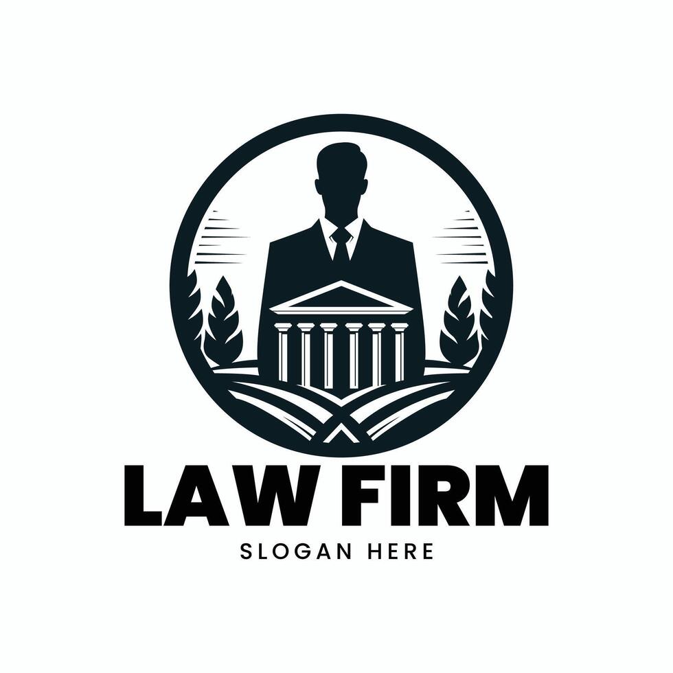 law firm logo template vector