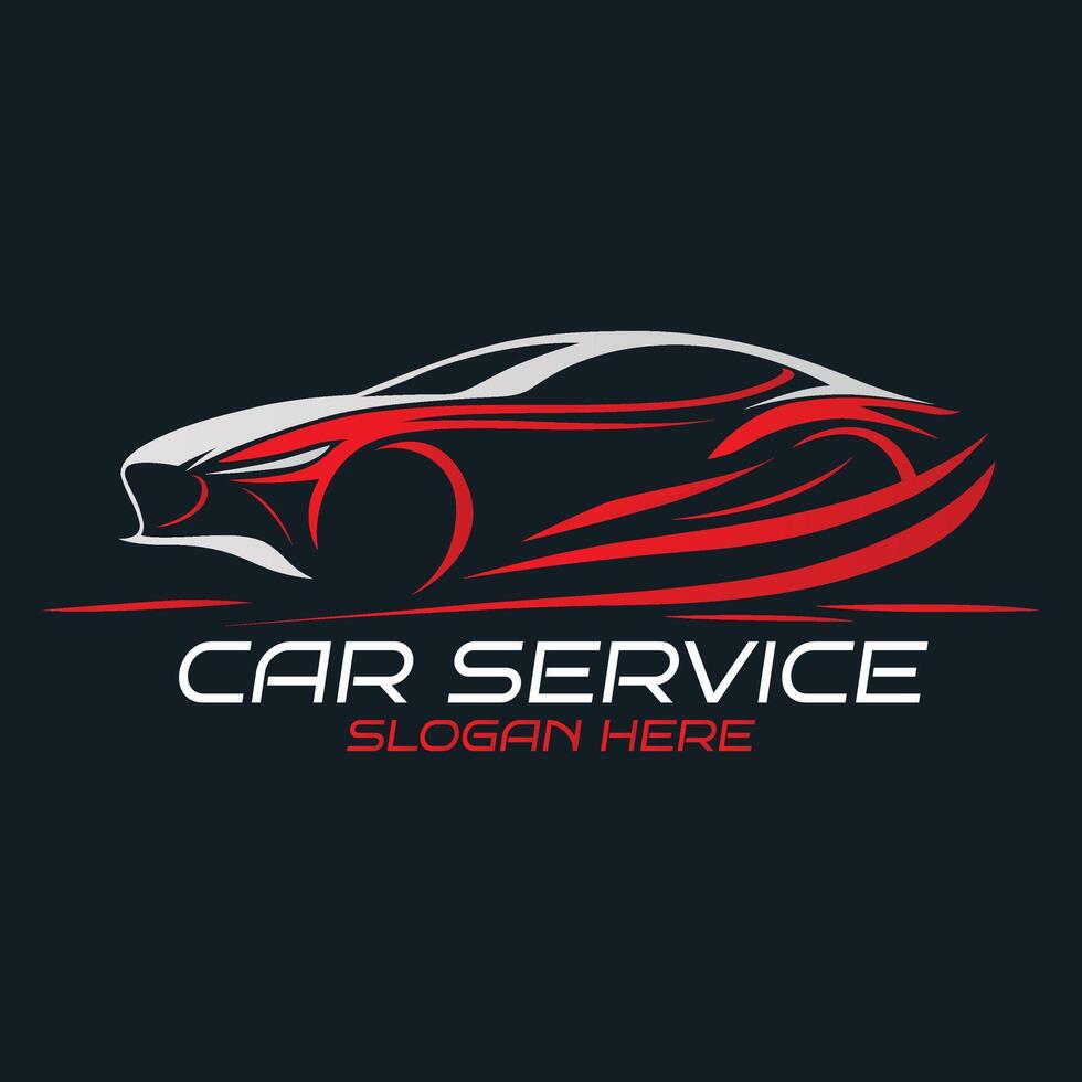 car service logo design template vector