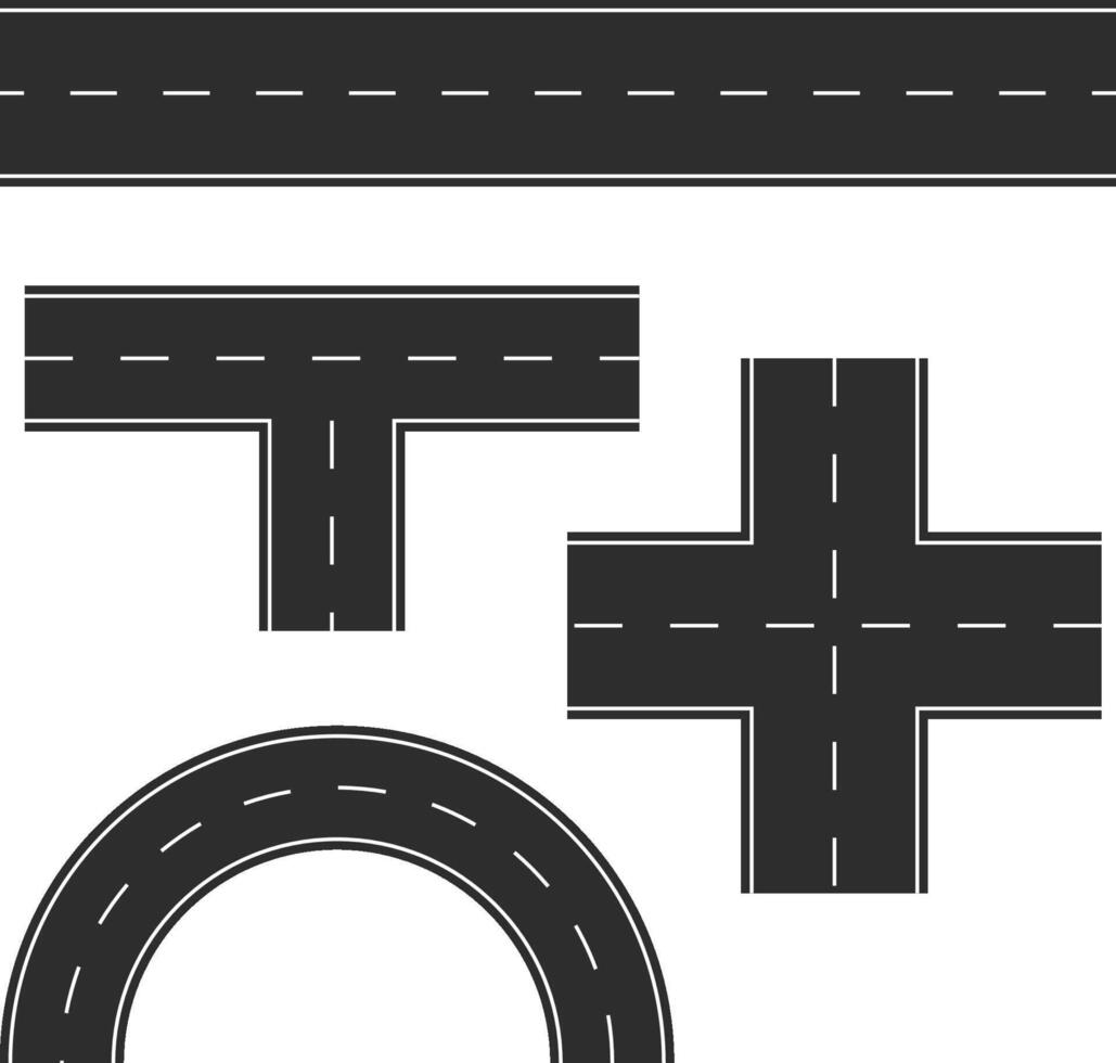 Roads, highway isolated on white background vector