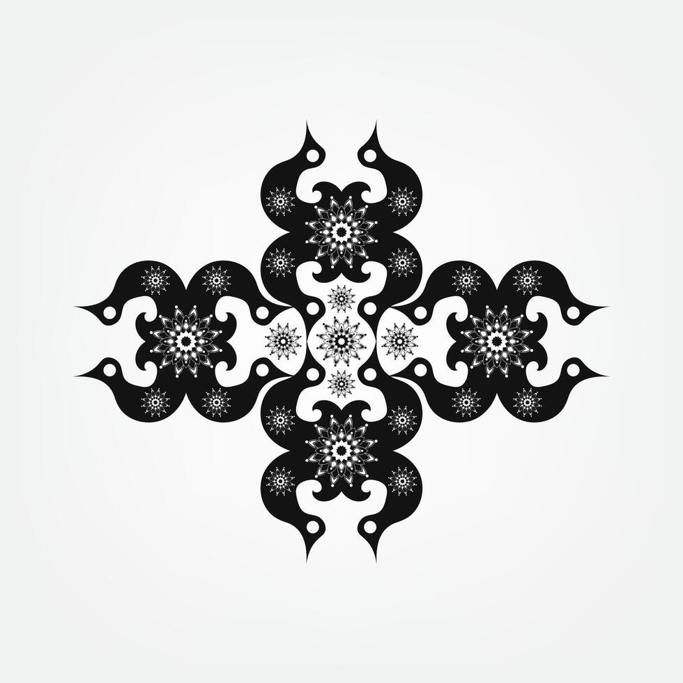 Black elegant motif on a white background vector