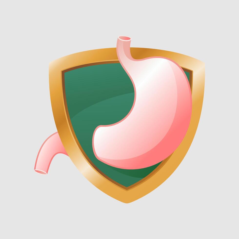 Stomach Shield Logo icon vector