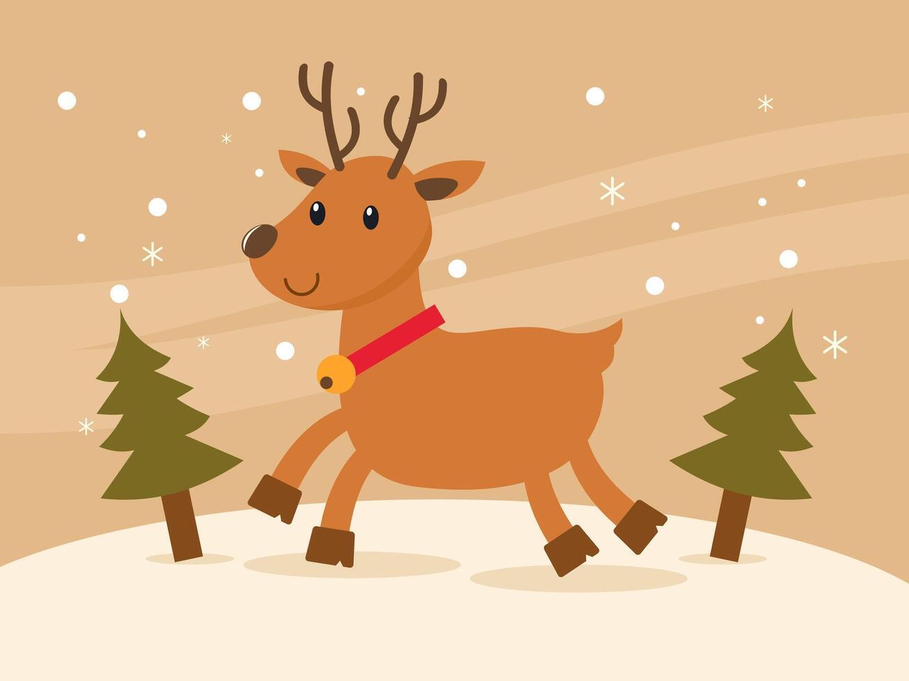 Cute Christmas Reindeer vector
