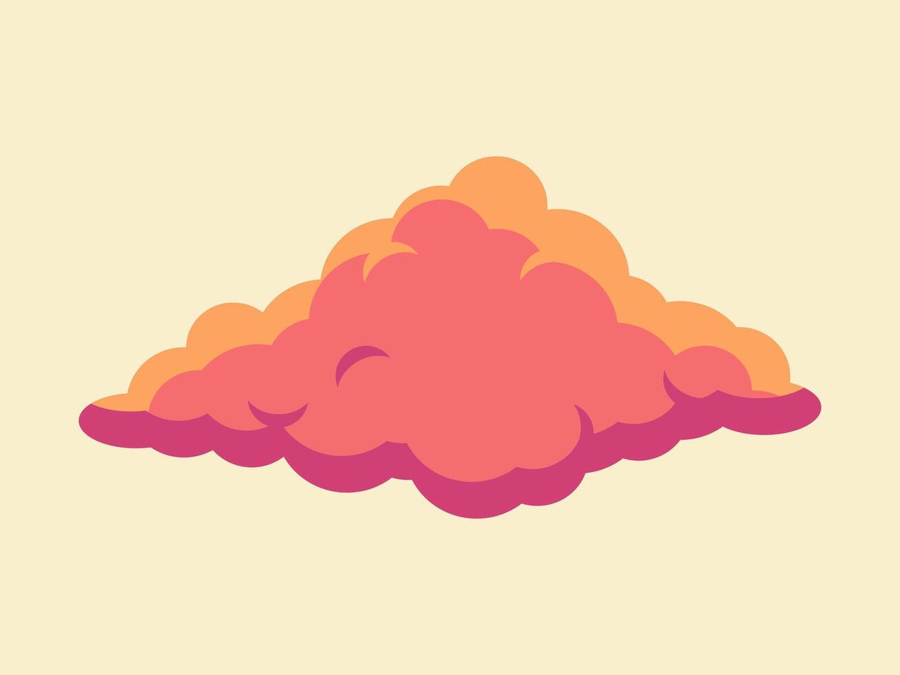 illustration of evening sunset clouds vector