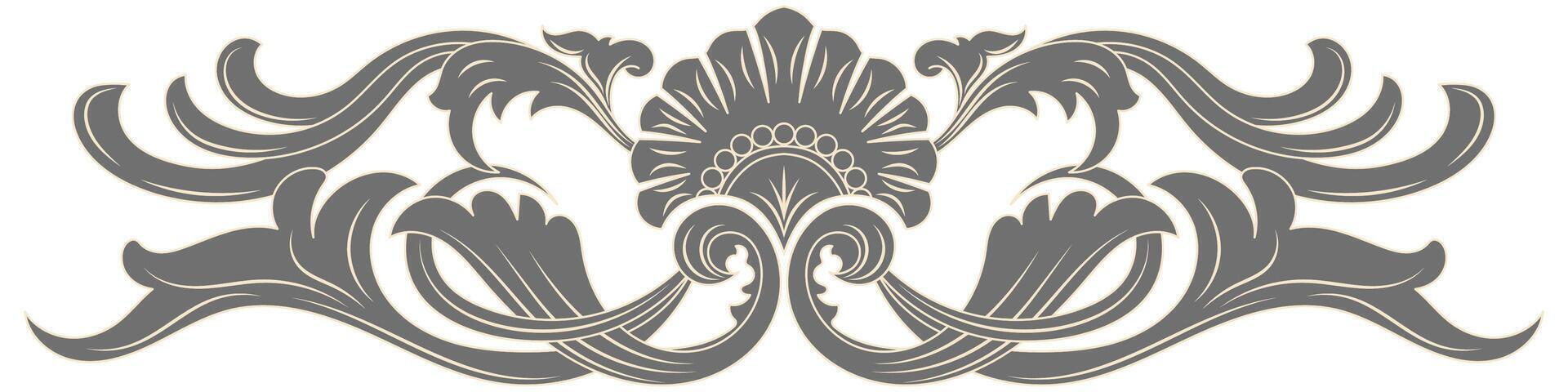 Hand drawn baroque elements, vintage frames for advertising in vintage style accessories to frame logos or scrolling items, black and white text. vector