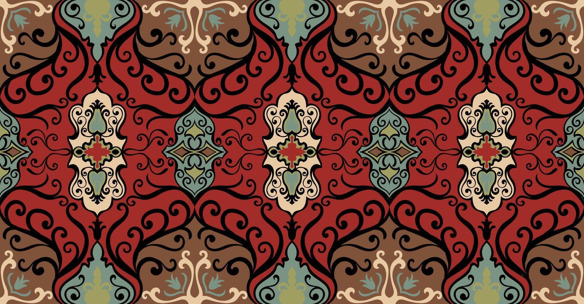 abstract pattern Red floor roll line for carpet and fabric vector