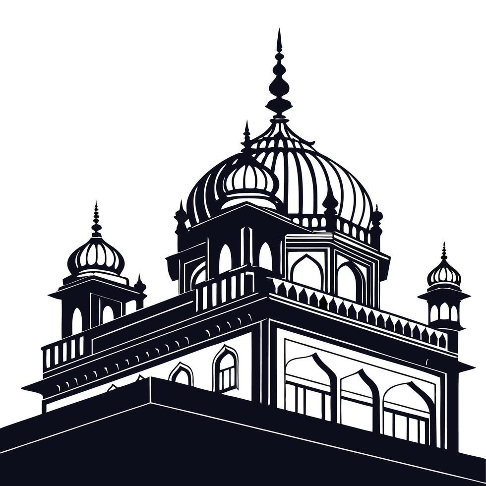 The sikh temple in india vector