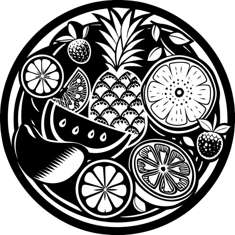 Fruits and Vegetables Set art design vector