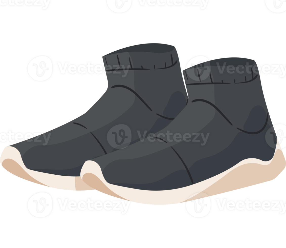 Pair of black shoes on a white background png