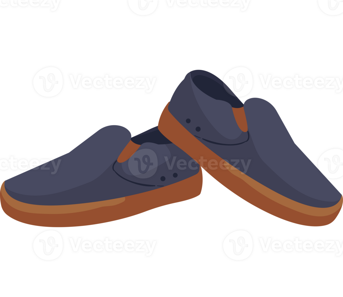 Pair of blue shoes on Transparent background png