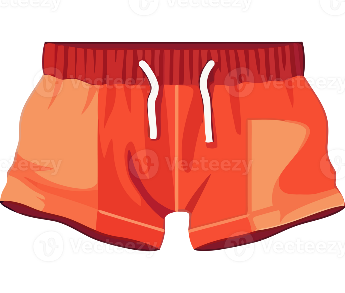 An orange shorts with white drawstrings png