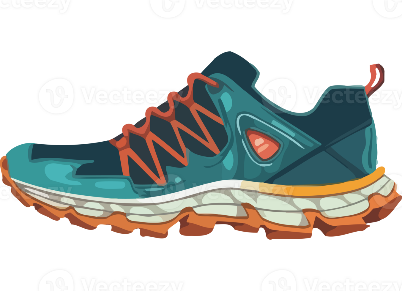 new sports shoe with shoelaces tied isolated png