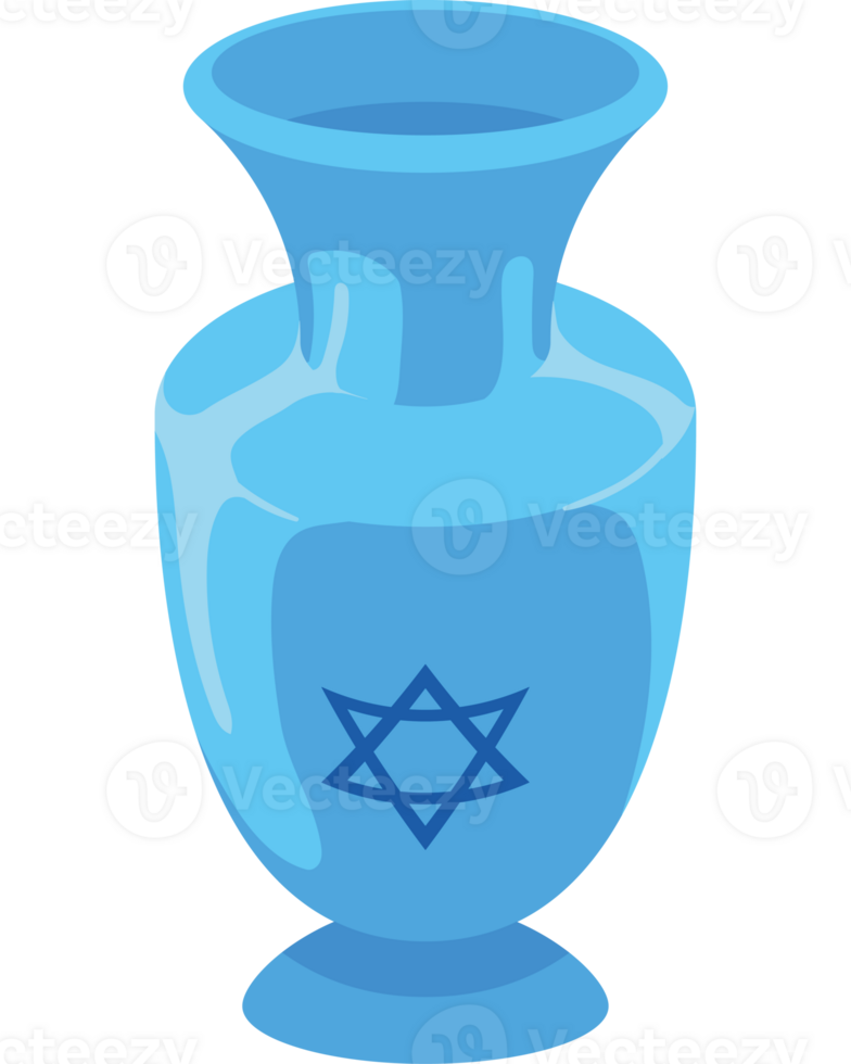 hanukkah vase ornament illustration isolated png