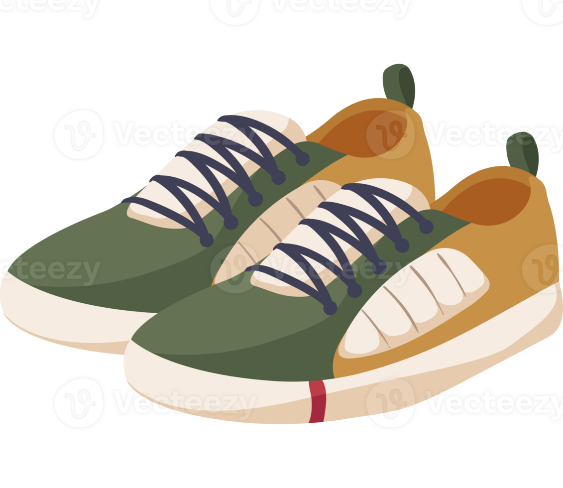 A pair of sneakers with laces on the side png