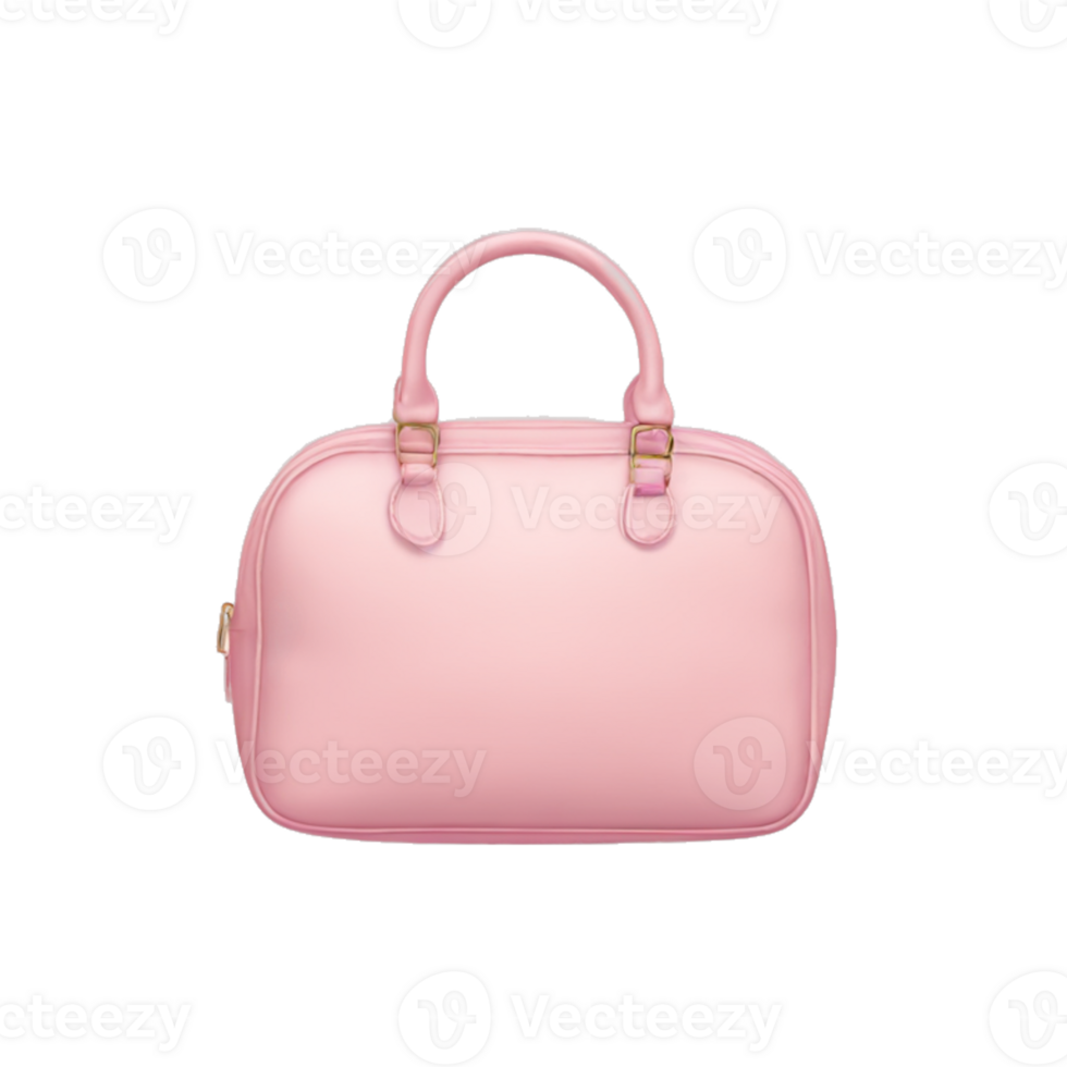 The pink leather handbag png